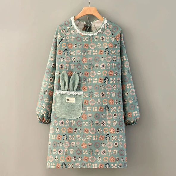 Kanvas Mutfak Smock - Yeşil (85kg'a Kadar)