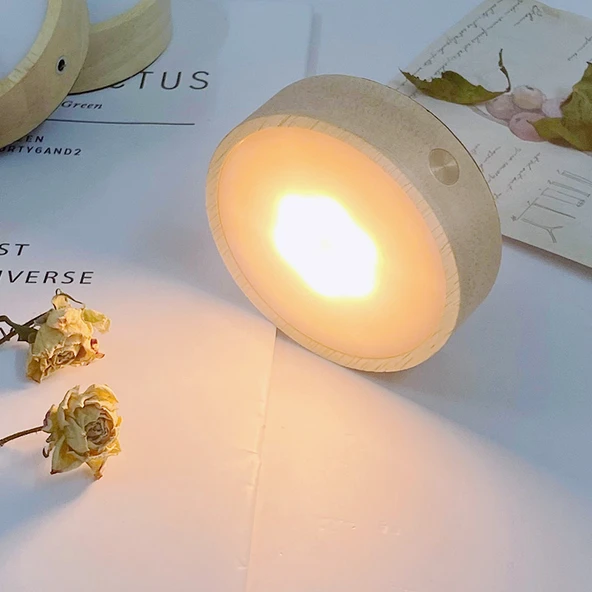 Şarjlı 8cm Gün Işığı LED Bardak Altlığı Lamba (7cm Işık Yuvalı)