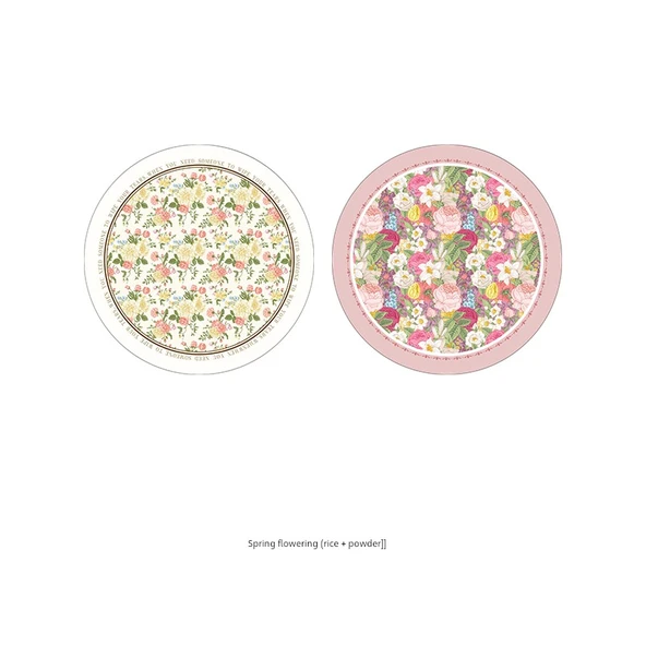 Çiçek Desenli Masa Supla - Bahar Çiçeği Pirinç + Toz - 17cm