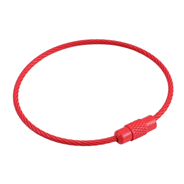 Şeker Renkli Çelik Tel Anahtarlık - Pembe - 5