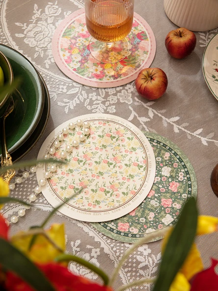 Çiçek Desenli Masa Supla - Bahar Çiçeği Grup 3 - 17cm - 4