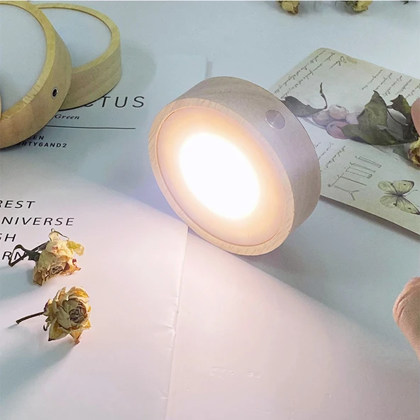 Şarjlı 10cm Üç Renkli LED Bardak Altlığı Lamba (9cm Işık Yuvalı)