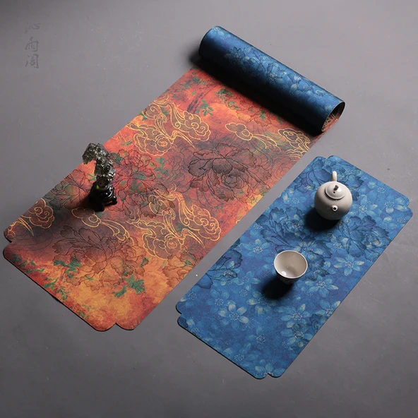 Xiangyun Çift Taraflı Su Geçirmez Çay Matı - 30cm x 250cm