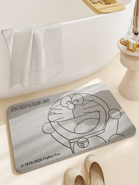 Çizgi Film Desenli Diatomit Banyo Paspası - 39x60cm - Hi Pi-Yeşil - 2