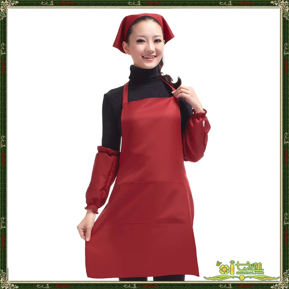 Leke Tutmaz Önlük Kol Seti - Kırmızı (Model 2) - 3