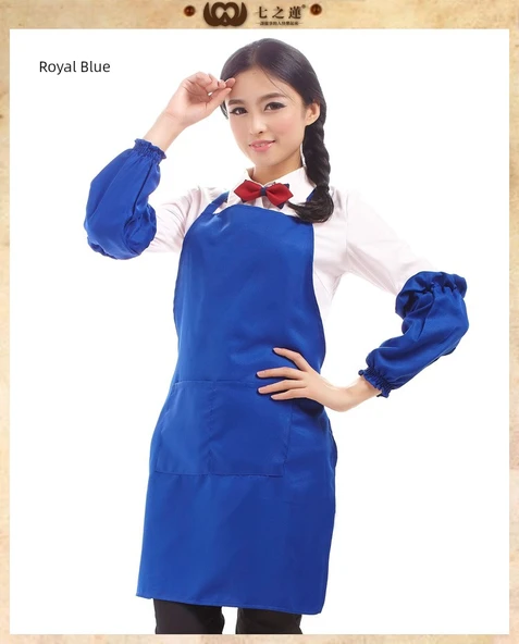 Leke Tutmaz Önlük Kol Seti - Kırmızı (Model 2) - 11