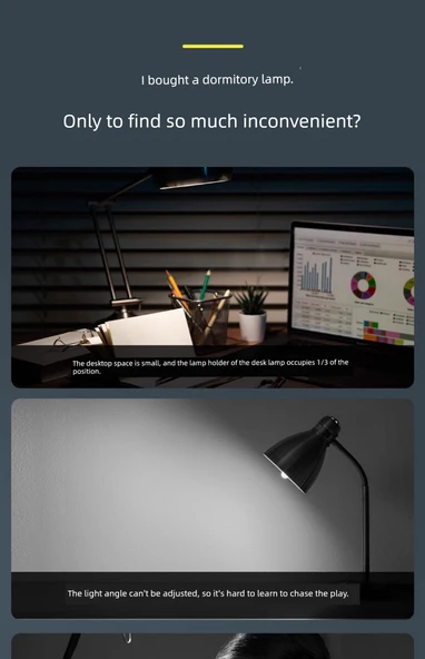 LED Manyetik Şarjlı Masa Lambası - 32cm - Beyaz - 5000mA - 7