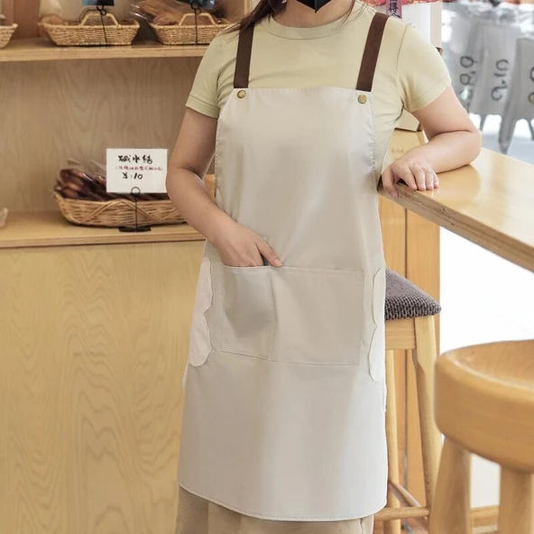 Unisex Su Geçirmez Yağ Geçirmez El Silme Havlulu Önlük - 3