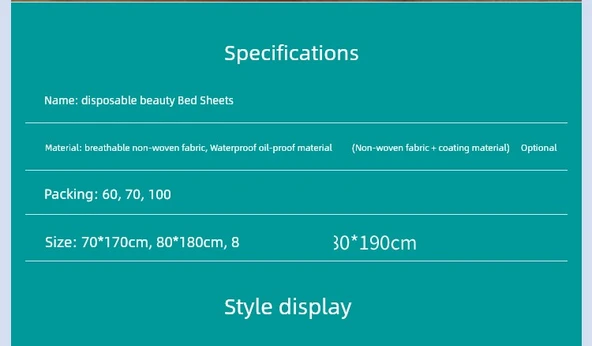 Mavi Tek Kullanımlık Masaj Yatağı Örtüsü - Yuvarlak Delikli 70x170cm - 100 Adet - 7