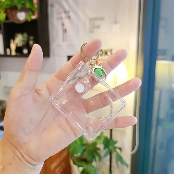 Çizgi Film Bebek Çanta PVC Kör Kutu - Altın Tokalı Yeşil Çıngıraklı