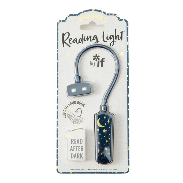 Taşınabilir LED Kitap Okuma Lambası - Düğmeli - Ay ve Yıldız Özel Seri
