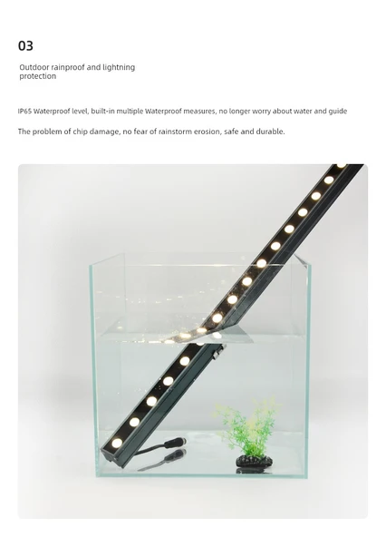 LED Duvar Lambası - 18W - DC24V - Mühendislik Serisi (Kırmızı/Yeşil/Mavi) - 10