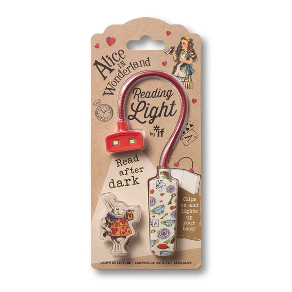 Taşınabilir LED Kitap Okuma Lambası - Düğmeli - Kırmızı Alice