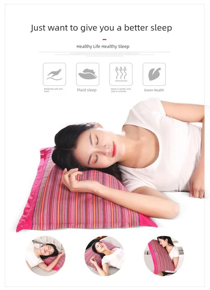 Pamuklu Çocuk Yastığı - Büyük Mor - Tatar Karabuğdayı Dolgulu - Resim 11