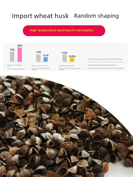 Pamuklu Çocuk Yastığı - Büyük Mor - Tatar Karabuğdayı Dolgulu - Resim 4