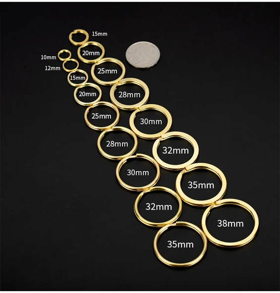 Bakır Çift Katmanlı Anahtarlık - Diyafram 35mm 5'li Paket - Resim 11