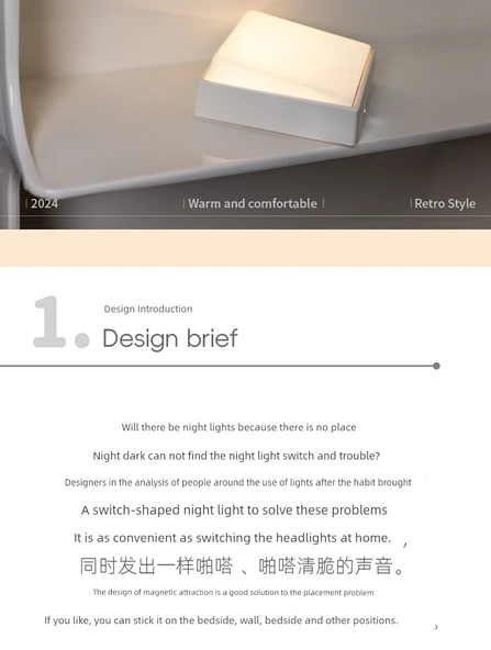 Minimalist LED Gece Lambası - Süt Beyaz (2 Adet) - 8