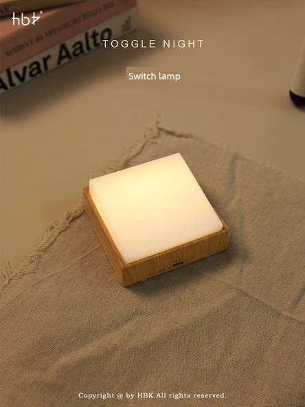 Minimalist LED Gece Lambası - Kayın Ağacı Desenli - 3