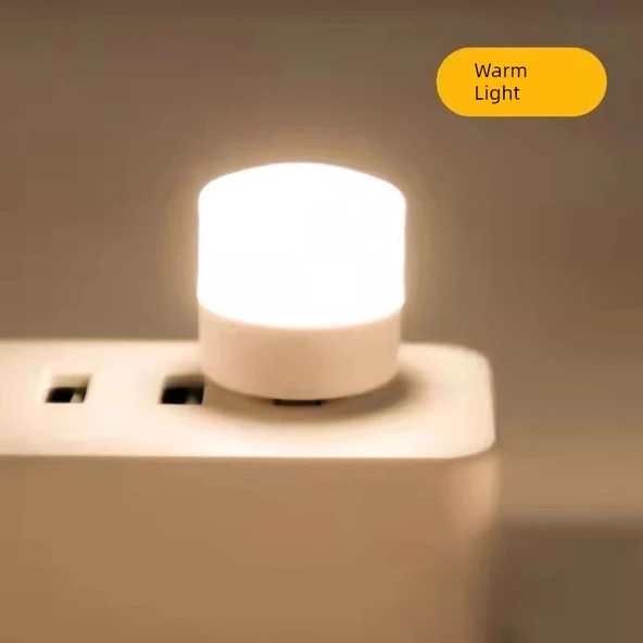 Mini USB LED Gece Lambası - Gün Işığı - 5'li Paket