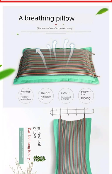 Pamuklu Çocuk Yastığı - Büyük Mor - Tatar Karabuğdayı Dolgulu - Resim 7