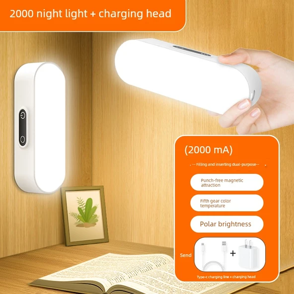 Şarj Edilebilir LED Başucu Lambası - 2000mAh + Şarj Başlığı (Model 1)