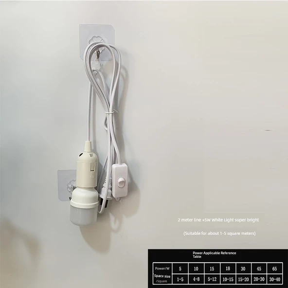 Fişli LED Sarkıt Lamba - 2 Metre Kablo - 5W