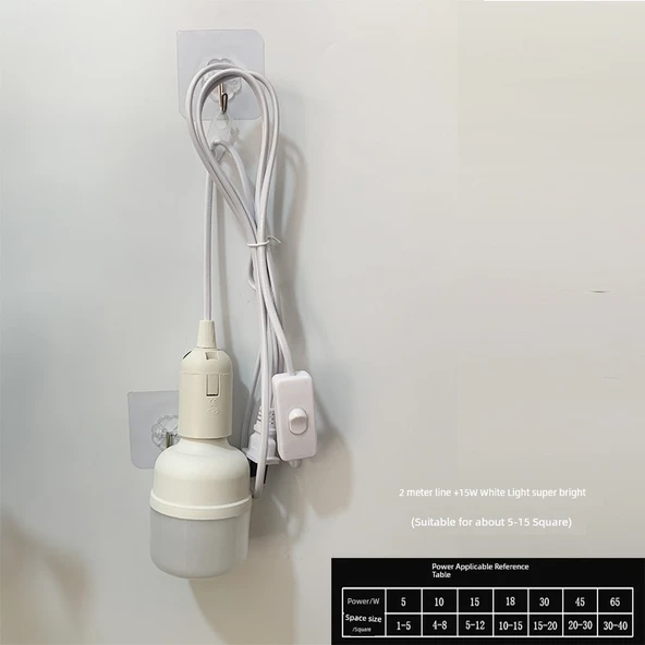 Fişli LED Sarkıt Lamba - 2 Metre Kablo - 15W