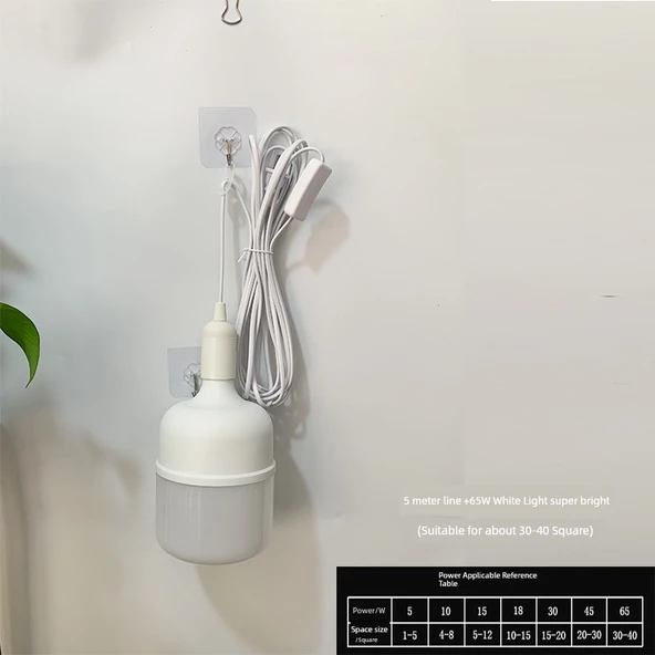 Fişli LED Sarkıt Lamba - 5 Metre Kablo - 65W