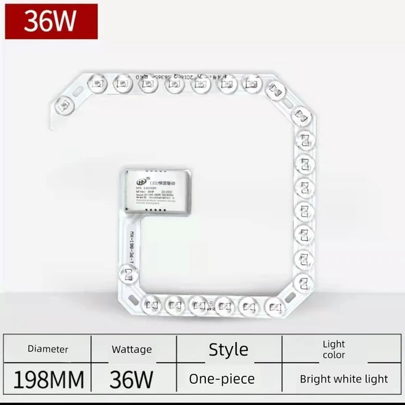 LED Tavan Lambası Modülü - 33cm 36W Üç Renkli - 9