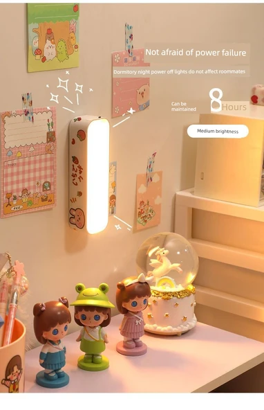 Manyetik LED Kitap Okuma Lambası - Etiketli 26cm - Düğmeli Üç Renkli - 10