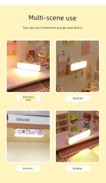Manyetik LED Kitap Okuma Lambası - Etiketli 26cm - Düğmeli Üç Renkli - 11