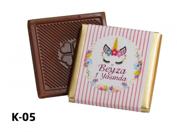 İsimli Bebek Çikolatası Pembe Kız Bebek 48 Adet - 4