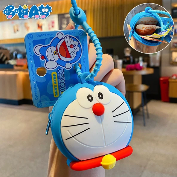 Doraemon Kulaklıklı Araba Anahtarlık - Otantik Doraemon Anahtarlık