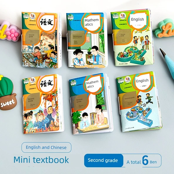Mini Ders Kitabı Seti - Ultra Küçük [2. Sınıf 1. ve 2. Dönem] Dil, Matematik ve İngilizce (Her birinden 1 adet)