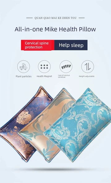 Yazlık Greçka Yastığı - Yetişkin - Manyetik Terapili Greçka Yastık - Antibakteriyel İç Dolgu - 6-8cm - 8