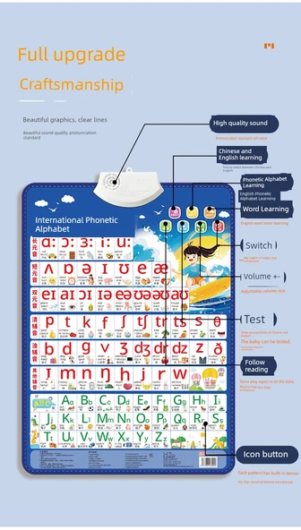 Uluslararası Fonetik Alfabe Ses Tablosu - [Yelpaze Şeklinde 3] Fonetik Alfabe + Çarpım Tablosu + 1-100 - 8