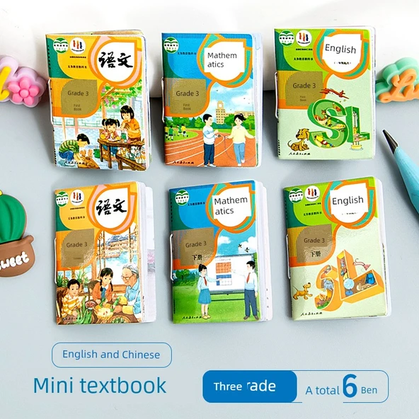 Mini Ders Kitabı Seti - Ultra Küçük [3. Sınıf 1. ve 2. Dönem] Dil, Matematik ve İngilizce (Her biri 1 adet)