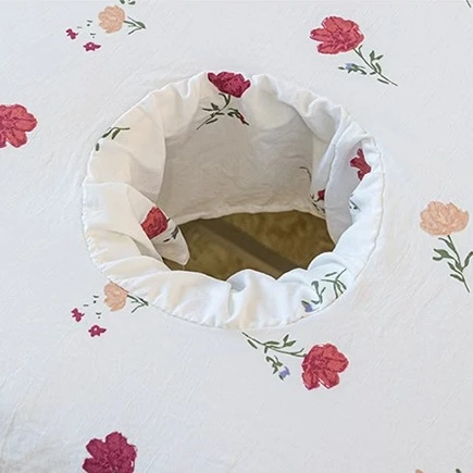 Güzellik Salonu Yatak Örtüsü - Deliksiz Pembe Çiçekli - 77x190cm - Resim 4