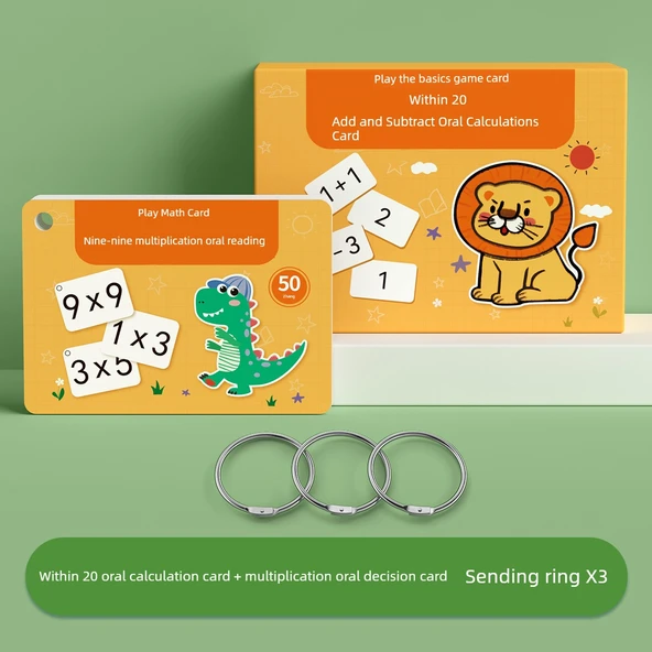 Matematik Kartları - Toplama, Çıkarma ve Çarpma Formülleri (320 Kart)
