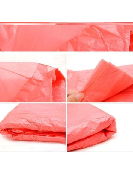 Kalınlaştırılmış Tek Kullanımlık Masa Örtüsü - Kırmızı 180x180cm, 2'li Paket (20 Adet) - 3