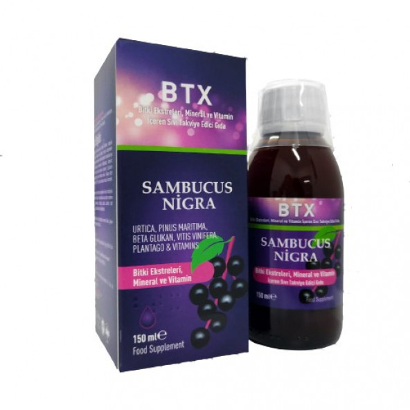 BTX Sambucus Nigra Bitkisel Ekstre İçeren Sıvı Takviye Gıda