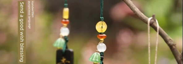 Sandal Ağacı Kolye - Araba Anahtarı, Okul Çantası Charm - Rahat Neşe (İnce Altın) - 9
