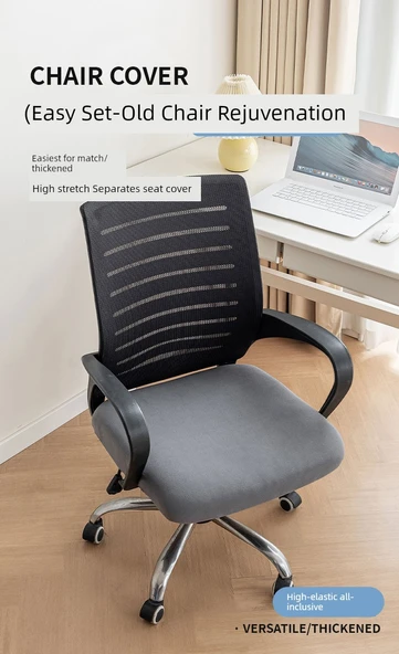 Elastik Kadife Ofis Sandalyesi Kılıfı - Koyu Yeşil - Küçük (35-44cm) - Model 1 - 8