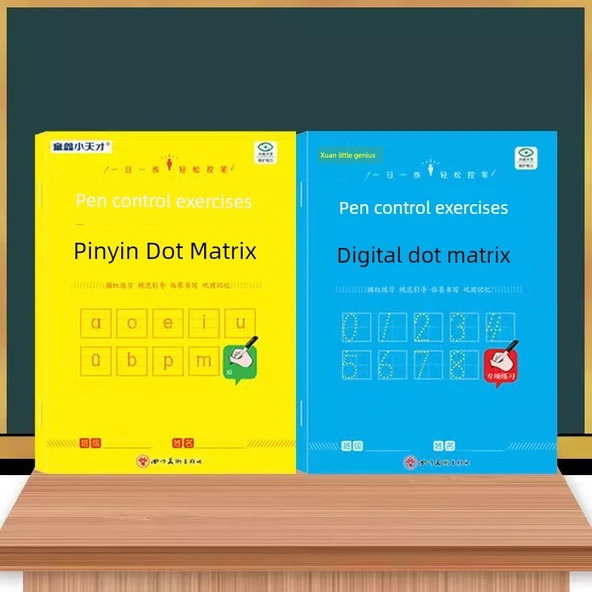 Pinyin Kalemi Kontrol Alıştırma Kitabı - 60 Sayfa Pinyin + Sayılar
