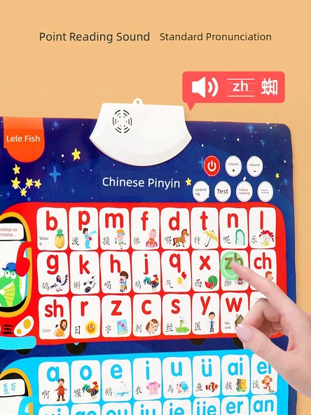 Erken Eğitim Duvar Tablosu - Pinyin + İngilizce - Resim 3