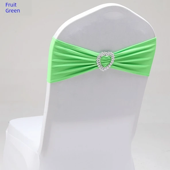 Kalp Şekilli Sandalye Örtüsü - Göl Mavisi - 35x14cm - 11