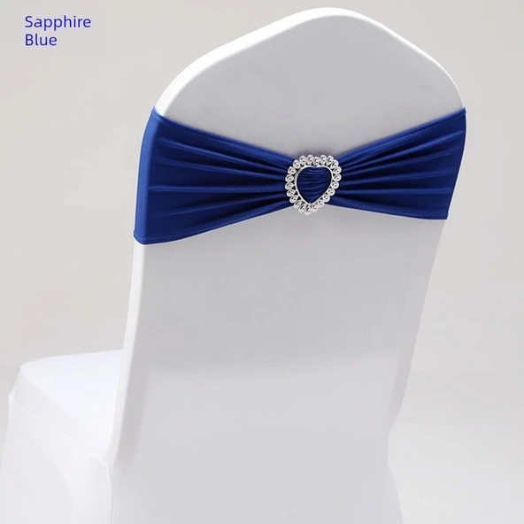 Kalp Şekilli Sandalye Örtüsü - Parlak Sarı - 35x14cm - 3
