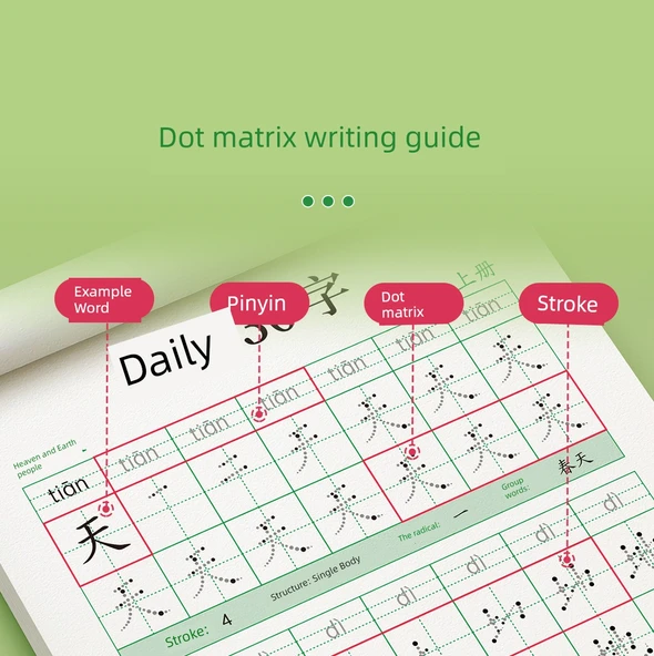 İlkokul Öğrenci Hat Defteri - 1. Sınıf 1. Kitap (Çince + Matematik) - 10