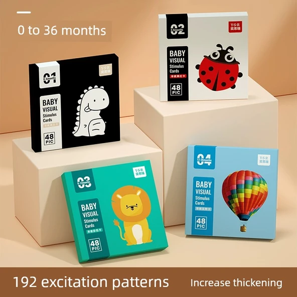 Bebek Görsel Uyarıcı Kartları - Tam Set 192 Desen [0-36 Ay]