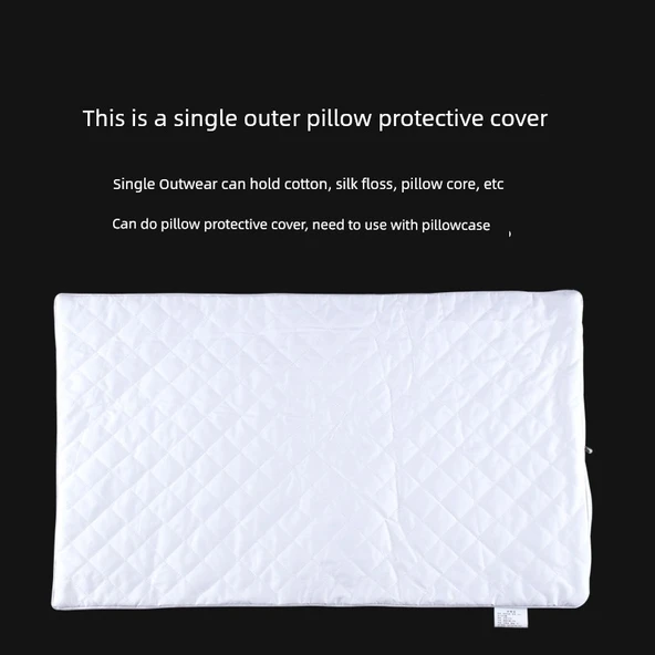 Çıkarılabilir Pamuk Yastık Kılıfı - 48*74 [Tek Katmanlı] Yastık Koruyucu Kılıf - Resim 3